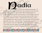 Nadia - Celtic Name Print | Fine Art Print - 8x10" (20x25 cm)