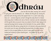Odhrán - Celtic Name Print | Fine Art Print - 16x20" (40x50 cm)