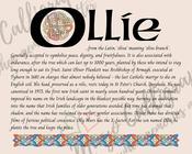 Ollie - Celtic Name Print | Fine Art Print image