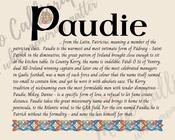 Paudie - Celtic Name Print | Digital Download image