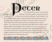 Peter - Celtic Name Print | Fine Art Print - 16x20" (40x50 cm)