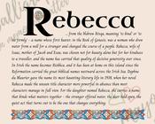 Rebecca - Celtic Name Print | Fine Art Print - 8x10" (20x25 cm) image