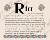 Ria - Irish Name - Fine Art Print - 8x10" (20x25 cm) image