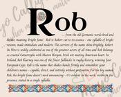 Rob - Celtic Name Print | Fine Art Print image