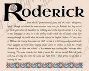 Roderick - Celtic Name Print | Fine Art Print - 16x20" (40x50 cm)
