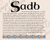 Sadb - Celtic Name Print | Fine Art Print - 8x10" (20x25 cm) image
