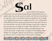 Sal - Celtic Name Print | Fine Art Print - 8x10" (20x25 cm)