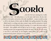 Saorla - Celtic Name Print | Digital Download