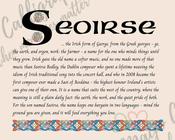 Seoirse - Celtic Name Print | Fine Art Print - 8x10" (20x25 cm) image