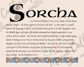 Sorcha - Celtic Name Print | Fine Art Print - 8x10" (20x25 cm)