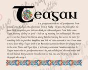 Teagan - Celtic Name Print | Fine Art Print image