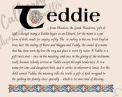 Teddie - Celtic Name Print | Digital Download