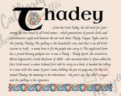 Thadey - Celtic Name Print | Fine Art Print - 8x10" (20x25 cm)