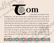 Tom - Celtic Name Print | Digital Download
