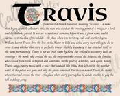 Travis - Celtic Name Print | Fine Art Print