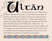 Ultán - Celtic Name Print | Fine Art Print - 8x10" (20x25 cm)