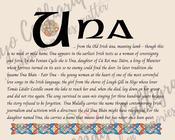 Una - Celtic Name Print | Fine Art Print image