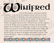 Winifred - Celtic Name Print | Digital Download