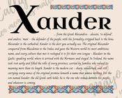 Xander - Celtic Name Print | Digital Download