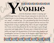 Yvonne - Celtic Name Print | Fine Art Print - 8x10" (20x25 cm)