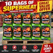 10 x 20KG SUPERHEAT DELIVERED