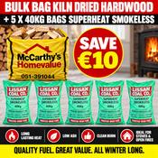 BULK BAG KILN DRIED LOGS &amp; 5 X 40KG SUPERHEAT image