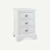 Twickenham White 3 Drawer Bedside Locker image