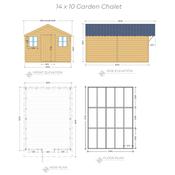 Garden Chalet 14 x 10 (4.26m x 3.04m)