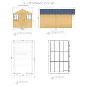 Garden Chalet 14 x 8 (4.26m x 2.43m)