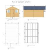 Garden Chalet 16 x 10 (4.87m x 3.04m)