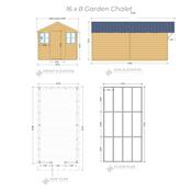 Garden Chalet 16 x 8 (4.87m x 2.43m)