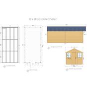 Garden Chalet 18 x 8 (5.48m x 2.43m)