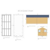 Garden Chalet 20 x 8 (6.09m x 2.43m)