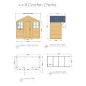 Garden Chalet 4 x 8 (1.21m x 2.43m)