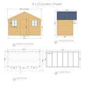 Garden Chalet 6 x 12 (1.83m x 3.65m)