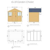 Garden Chalet 6 x 8 (1.83m x 2.43m)
