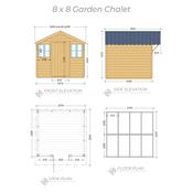 Garden Chalet 8 x 8 (2.43m x 2.43m)