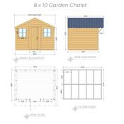 Garden Chalet 8 x 10 (2.43m x 3.04m)