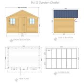 Garden Chalet 8 x 12 (2.43m x 3.65m)