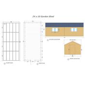 Garden Shed 24 x 10 (7.31m x 3.04m)