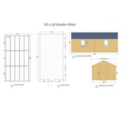 Garden Shed 20 x 10 (6.09m x 3.04m)