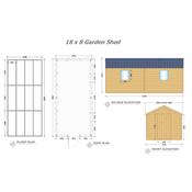 Garden Shed 18 x 8 (5.48m x 2.43m)