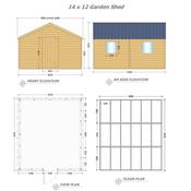 Garden Shed 14 x 12 (4.26m x 3.65m)