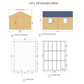 Garden Shed 14 x 10 (4.26m x 3.04m)