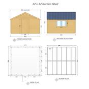 Garden Shed 12 x 12 (3.65m x 3.65m)