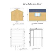 Garden Shed 12 x 8 (3.65m x 2.43m)