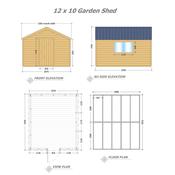 Garden Shed 12 x 10 (3.65m x 3.04m)