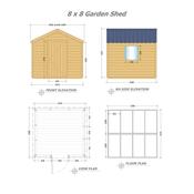 Garden Shed 8 x 8 (2.43m x 2.43m)