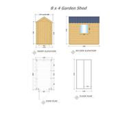 Garden Shed 8 x 4 (2.43m x 1.27m)