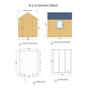Garden Shed 8 x 6 (2.43m x 1.83m)